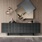 Skänk för inomhusbruk med 4 rutiga dörrar Tillverkad i Italien - Elisabetta Viadurini