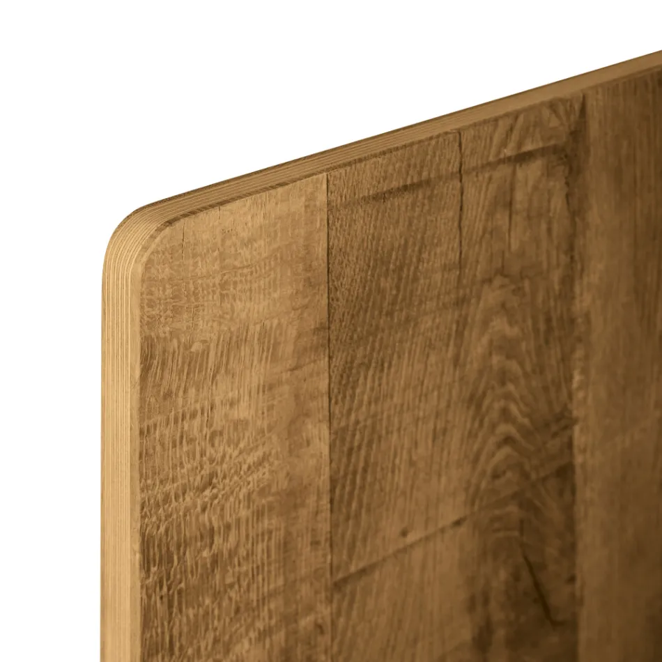 Vardagsrumsskänk med 3 dörrar i Knotted Oak Finish Country Made in Italy - Arne Viadurini