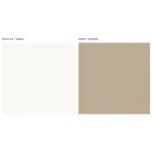 Vardagsrumsskänk med 4 dörrar i vitt glas och minkfinish Made in Italy - Eva Viadurini