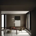 Träskänk med glasstruktur tillverkad i Italien - Azuki Viadurini