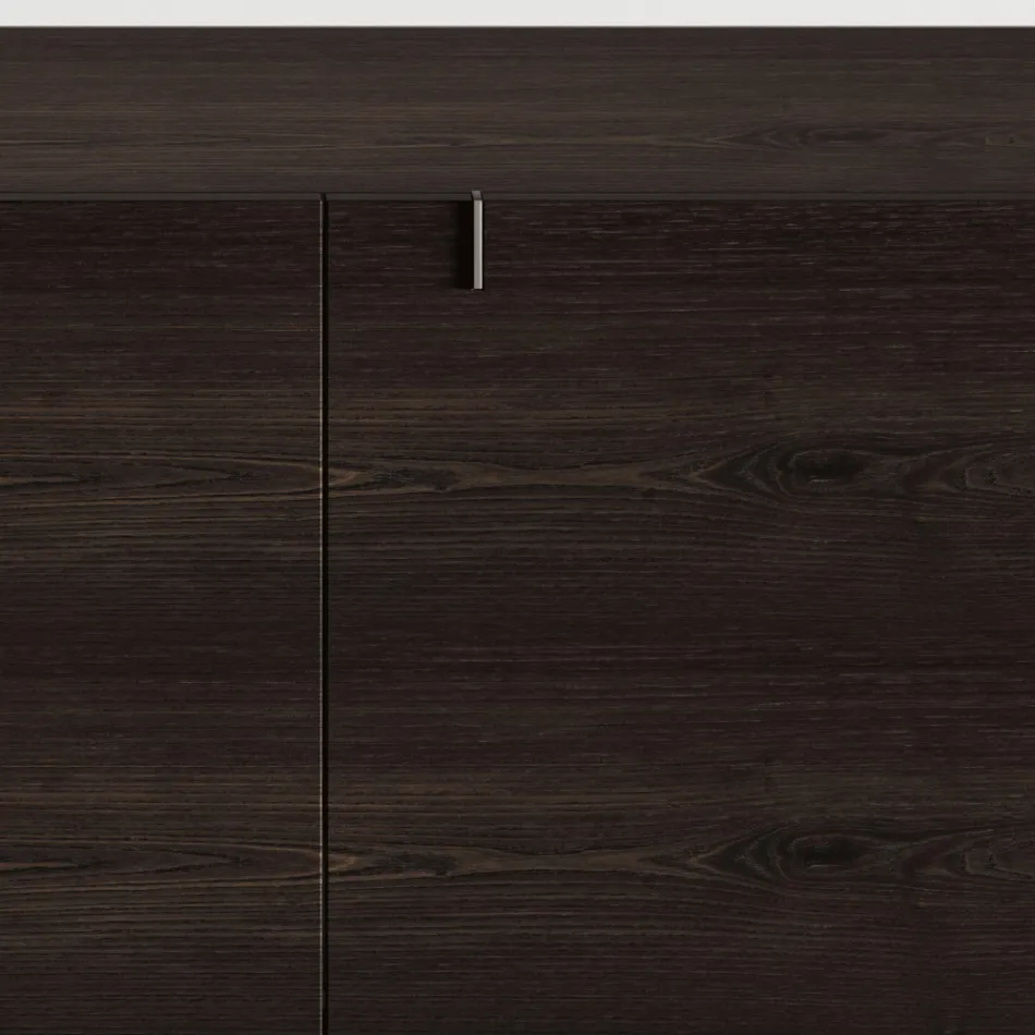 Träskänk med glasstruktur tillverkad i Italien - Azuki Viadurini