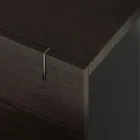 Träskänk med glasstruktur tillverkad i Italien - Azuki Viadurini