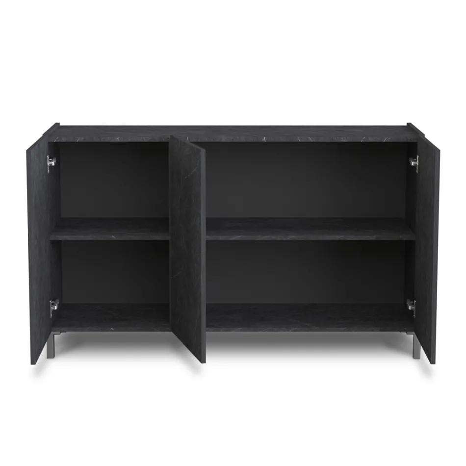 Vardagsrumsskänk täckt av melaminmarmor. Tillverkad i Italien - zink Viadurini