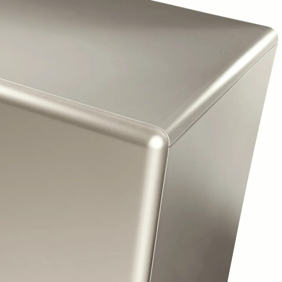 Vardagsrumsskänk med 3 dörrar i nickelfinish Made in Italy - Foglio Viadurini