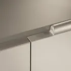 Vardagsrumsskänk med 3 dörrar i nickelfinish Made in Italy - Foglio Viadurini