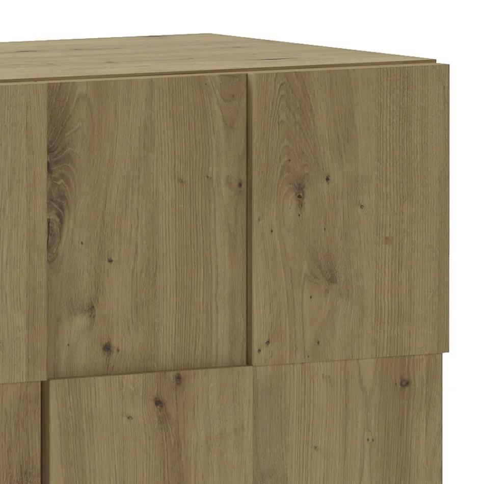 Vardagsrumsskänk med 4 gångjärnsdörrar och 1 öppet fack - Sodium Viadurini