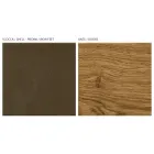 Vardagsrumsskänk med 4 dörrar i Country Knotted Oak Finish - Jämn Viadurini