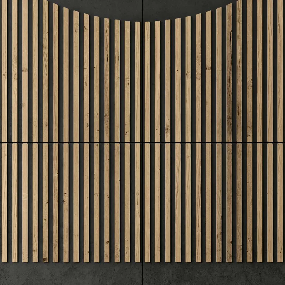 Vardagsrumsskänk med 4 dörrar i Nordic Knotted Oak Finish - Bente Viadurini