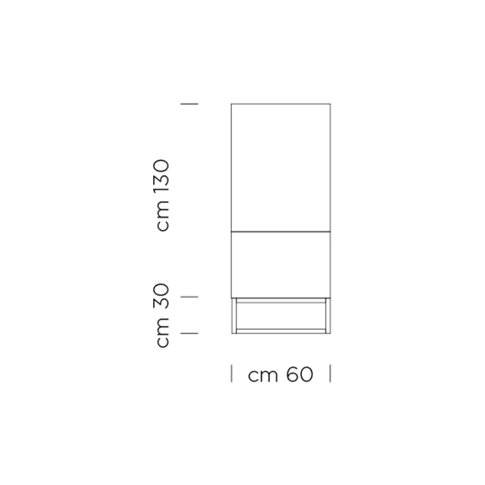 Vardagsrumsskänk i fanerat granträ Tillverkad i Italien - Salerno Viadurini