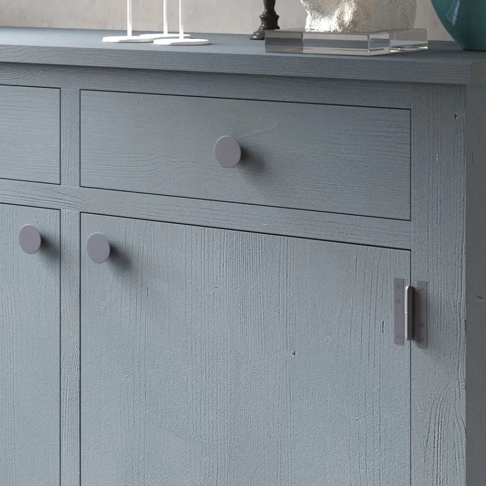 Vardagsrumsskänk i massiv gran 4 fack Tillverkad i Italien - Pascual Viadurini