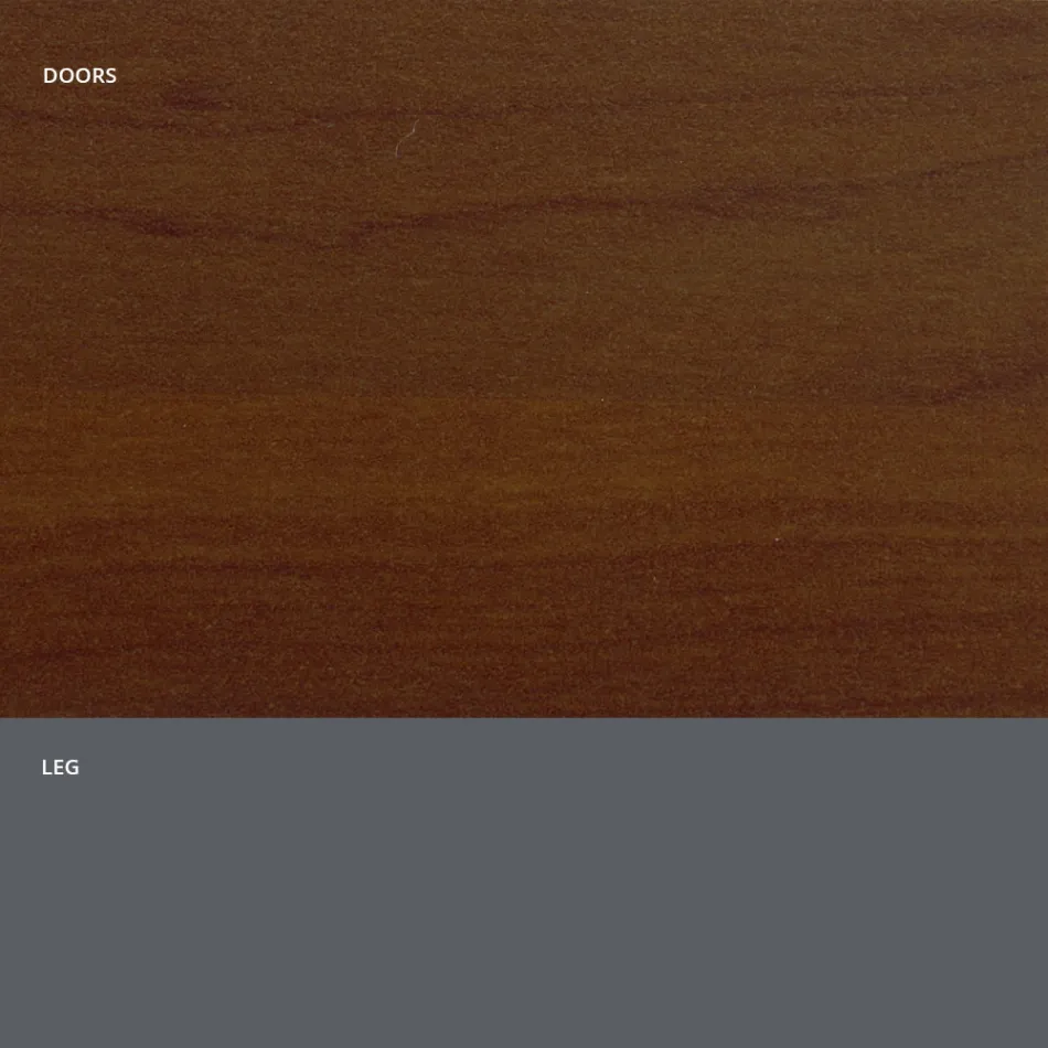 Vardagsrumsskänk i matt trä och HPL-laminat Tillverkad i Italien - Fiorenza Viadurini