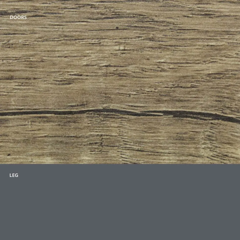 Vardagsrumsskänk i matt trä och HPL-laminat Tillverkad i Italien - Fiorenza Viadurini