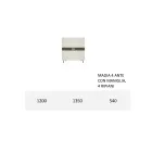 Vardagsrumsskänk i Mdf och 4-bent stöd Made in Italy - Teresina Viadurini