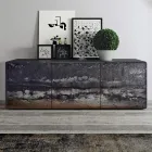 Vardagsrumsskänk med 3 dörrar i olika ytskikt Made in Italy - Ole Viadurini