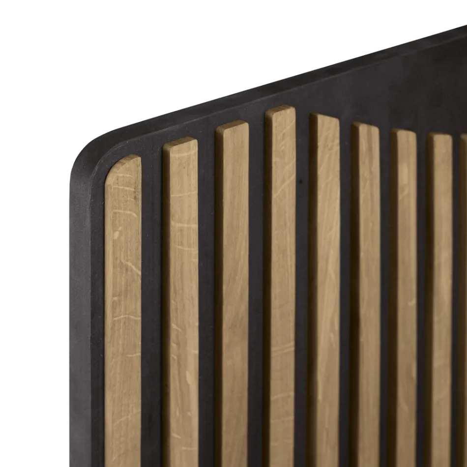 Vardagsrumsskänk med 3 dörrar i Nordic Knotted Oak Finish - Linda Viadurini