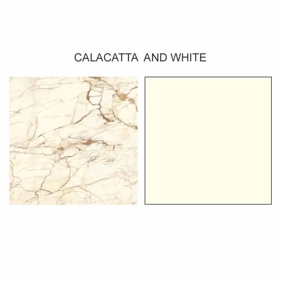 Designskänk i Gres med struktur i trä och Mdf tillverkad i Italien - Cunea Viadurini