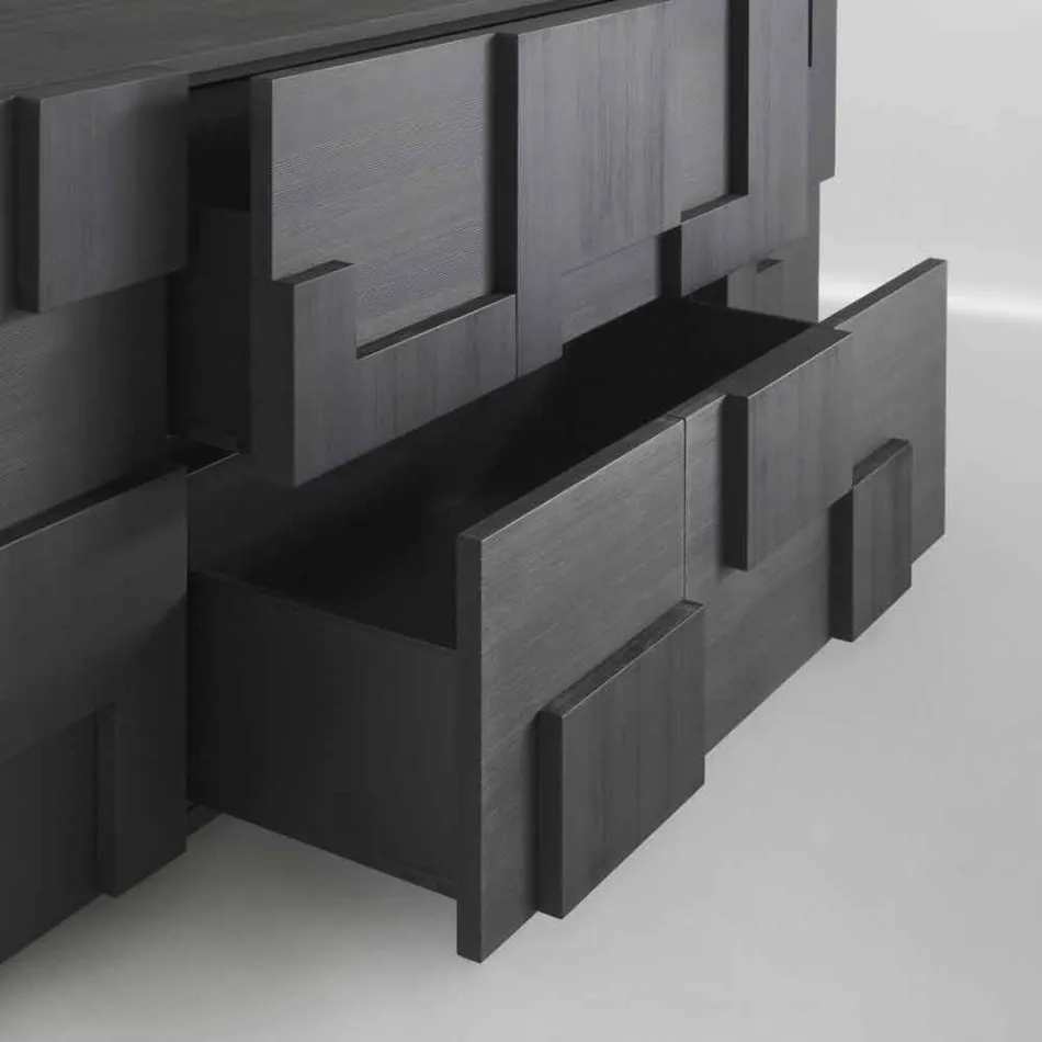 utformning skänk borstad lärkträ värmebehandlad Azalea Viadurini