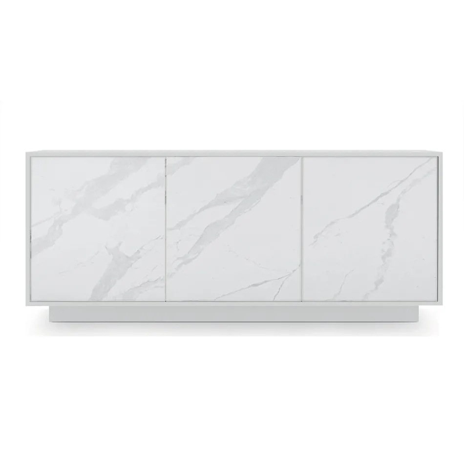 Träskänk med 2 eller 3 dörrar i HPL-laminat Tillverkad i Italien - Fiorenza Viadurini