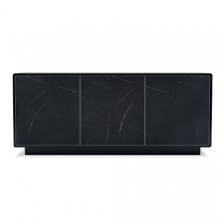 Träskänk med 2 eller 3 dörrar i HPL-laminat Tillverkad i Italien - Fiorenza Viadurini