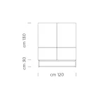 Träskänk med push-pull öppningsdörrar Made in Italy - Salerno Viadurini