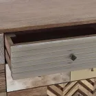 Skänk i mangoträ 2 dörrar 4 lådor Etnisk stil Homemotion - Auriel Viadurini