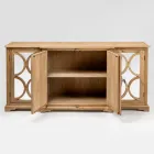 Skänk i åldrad furu med spegeldörrar - Agnone Viadurini