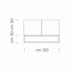 Skänk i Canaletto valnötsfaner Tillverkad i Italien - Salerno Viadurini