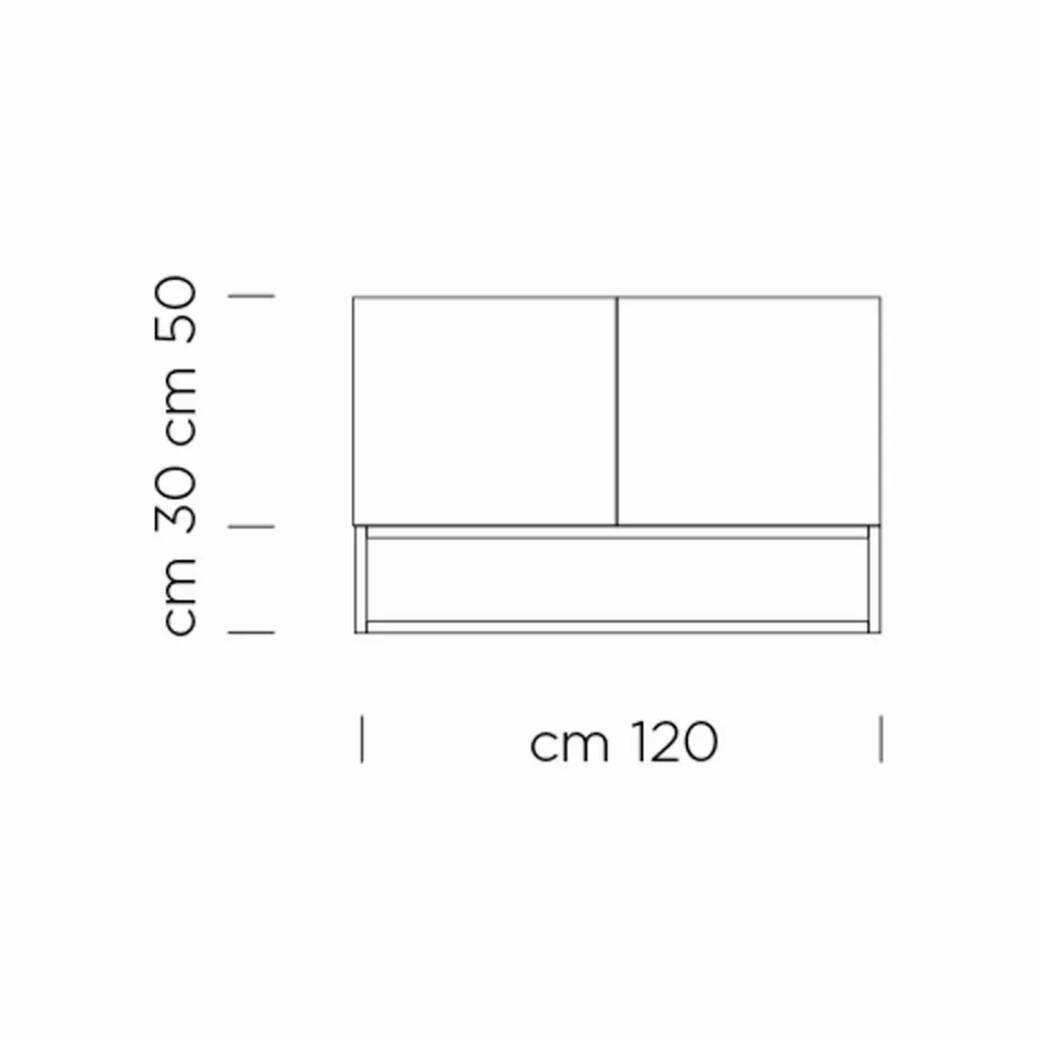 Skänk i Canaletto valnötsfaner Tillverkad i Italien - Salerno Viadurini