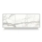 Skänk i lackat trä med 2 eller 3 keramiska dörrar tillverkad i Italien - Fiorenza Viadurini