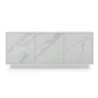 Skänk i lackat trä med 2 eller 3 keramiska dörrar tillverkad i Italien - Fiorenza Viadurini