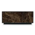 Skänk i lackat trä med 2 eller 3 keramiska dörrar tillverkad i Italien - Fiorenza Viadurini