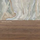 Skänk i granblockboard med Canaletto valnötsfaner - Salerno Viadurini