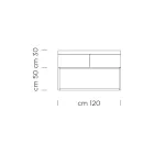 Skänk i granblockboard med Canaletto valnötsfaner - Salerno Viadurini