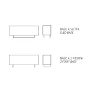 Skänk i melamin med 3 ekdörrar och spegel Tillverkad i Italien - Romina Viadurini