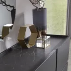 Madia i melamin och Mdf med laminatinlägg Made in Italy - Gordita Viadurini