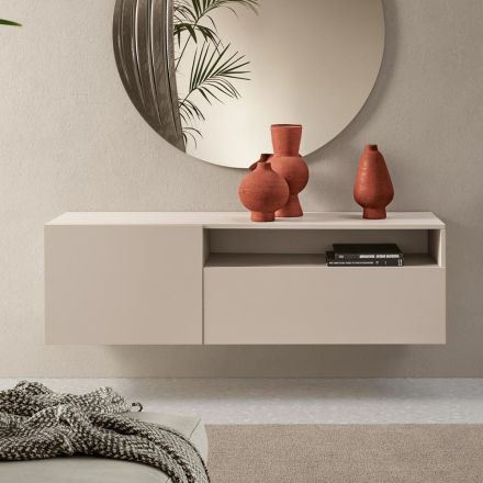 Miral upphängd melaminskänk i två färger, tillverkad i Italien Viadurini