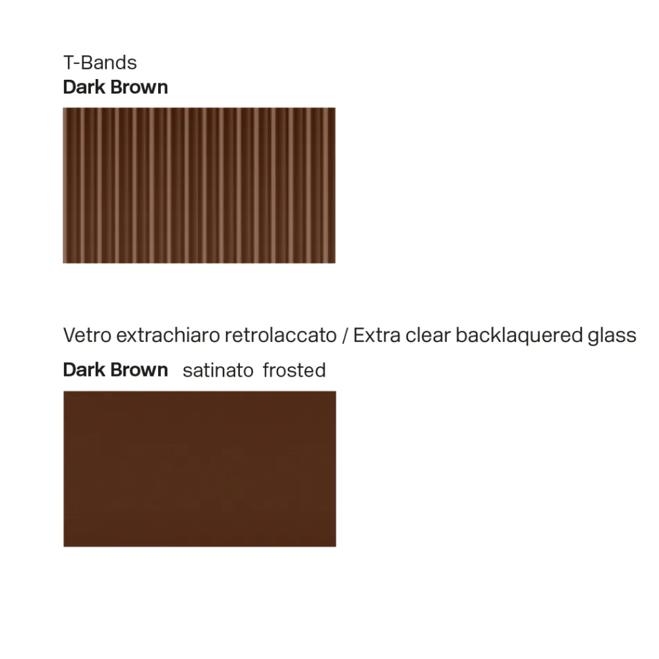 Baklackerad glasskänk med massiv träprofil Tillverkad i Italien - Lutea Viadurini
