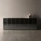 Modernt speglad träskänk med elegant design tillverkad i Italien - Ester Viadurini