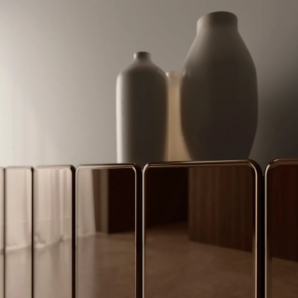 Modernt speglad träskänk med elegant design tillverkad i Italien - Ester Viadurini