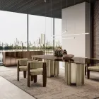 Modernt speglad träskänk med elegant design tillverkad i Italien - Ester Viadurini