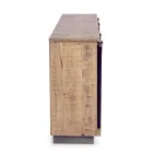 Vardagsrumsskänk i mangoträ och stål med 2 dörrar och 3 lådor - Sinfony Viadurini