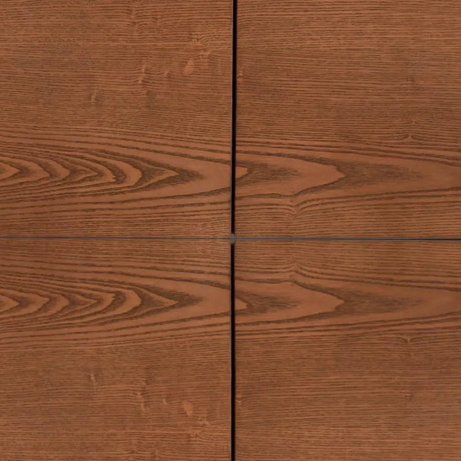 Vardagsrumsskänk Mdf struktur och massivt trä 4 dörrar Tillverkad i Italien - Rosalba Viadurini