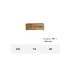 Vardagsrumsskänk i Mdf och massivt trä 2 eller 3 dörrar Made in Italy - Chamber Viadurini
