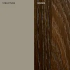 Vardagsrumsskänk i lackad Mdf 3 dörrar med screentryckta inlägg - Saronno Viadurini