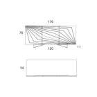 Vardagsrumsskänk i lackad Mdf 3 dörrar med screentryckta inlägg - Saronno Viadurini