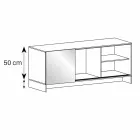 Rökt glas vardagsrumsbord med bronsspegeldörr tillverkad i Italien - dumt Viadurini