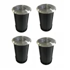 Rund 2W Led Spotlight Marker i 316 rostfritt stål, 4 delar - Solina Viadurini