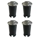 Marker Outdoor Infälld LED Spotlight i Rostfritt Stål 4 Delar - Rhombus Viadurini