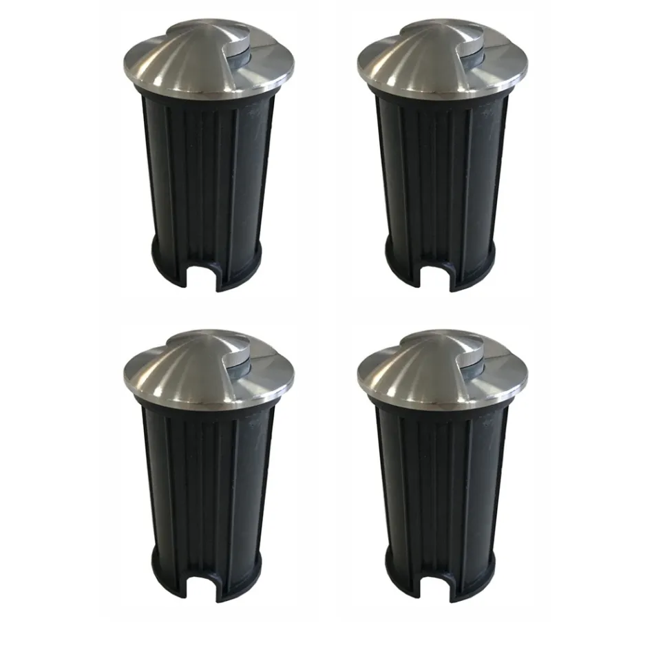 Marker Outdoor Infälld LED Spotlight i Rostfritt Stål 4 Delar - Rhombus Viadurini