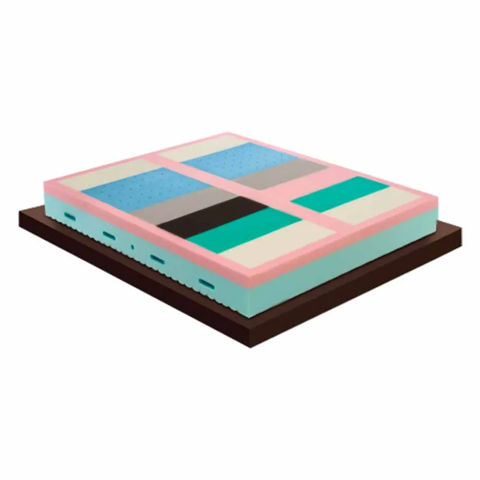 Seven Zone Memory Madrass Double H 25 cm Tillverkad i Italien - mångsidig Viadurini